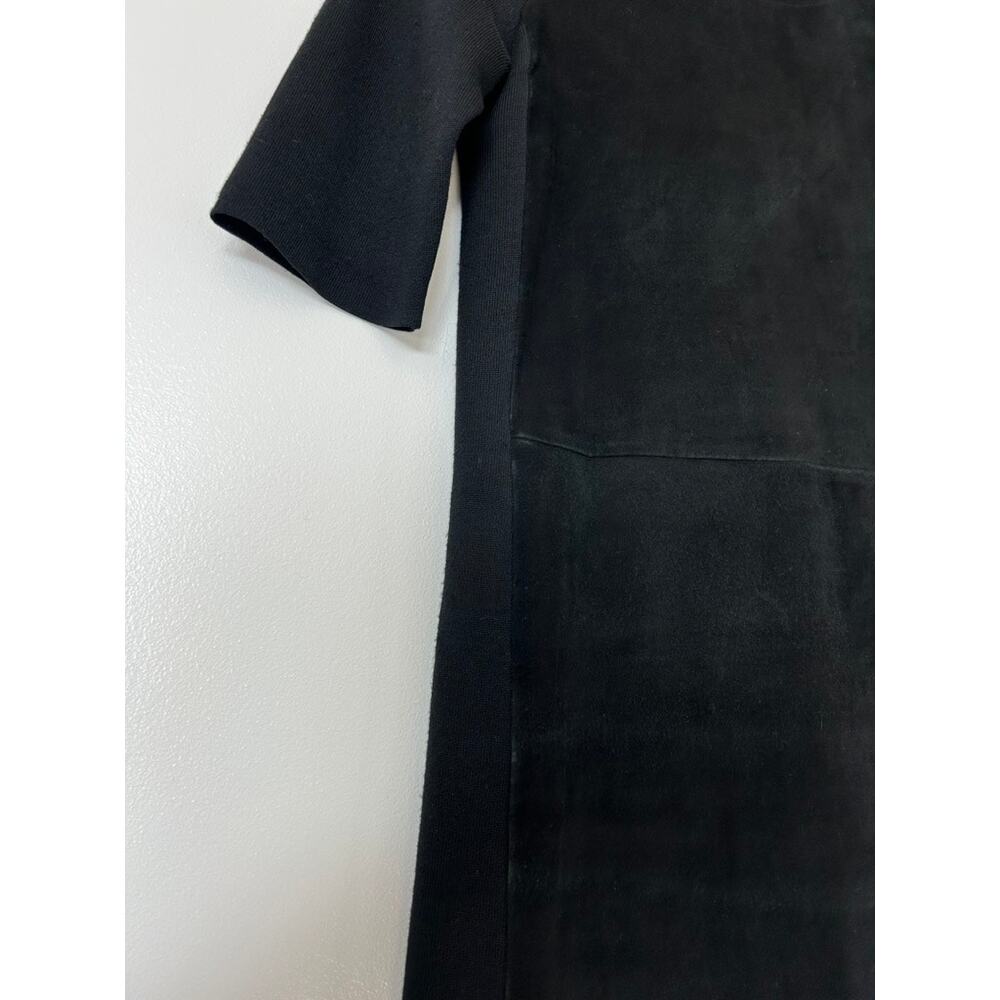GUC PAUW AMSTERDAM Black Wool Sheep Skin Dress‎ Size 3 LBD Quiet Luxury - Picture 4 of 14